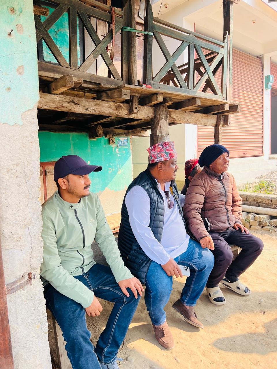 Security personnel and technology systems at polling station in Sunsari-2